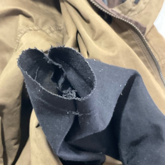 ZARA Man HOODED JACKET Drawstring Long Sleeve Xtra Large Brown - Picture 12 of 12